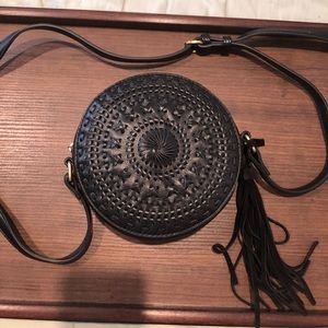 Black Circular Anthropologie Purse